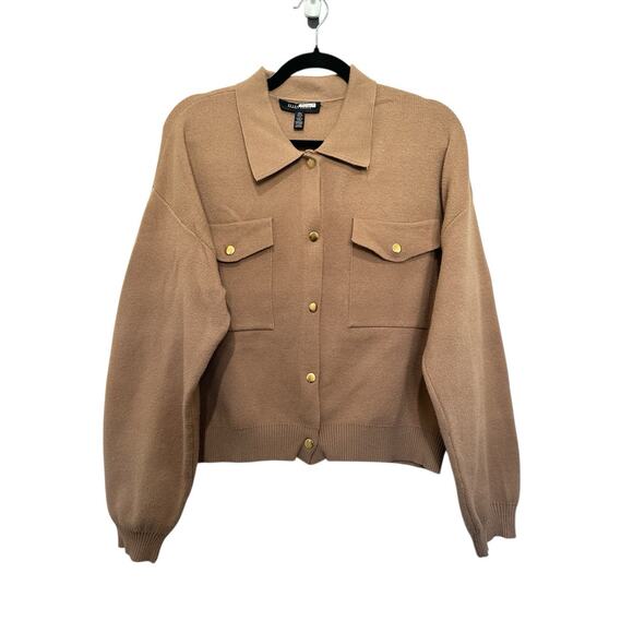 Ellen Tracy Open Front Cardigan Sweater Size L - Picture 1 of 6